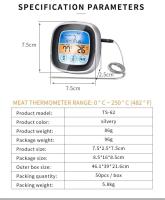 Termómetro Digital para alimentos con pantalla táctil, temporizador electrónico de cocina, temperatura para hornear carne a la barbacoa, cocinar, термометр для гриля - details 7