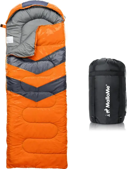 MalloMe Saco de Dormir Ultraligero y Impermeable para Adultos Compacto y Ligero para Niños, Saco de Dormir para Invierno, Saco de Dormir Ligero para Montañismo y Camping - 1