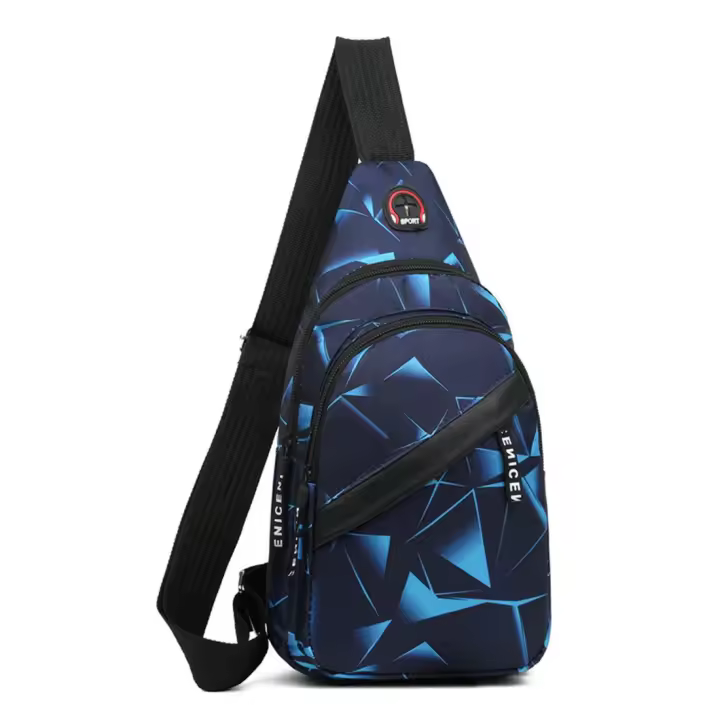 Bolso de pecho de lona multiusos para hombre y mujer, bandolera de viaje, a la moda - 1