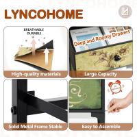 Cómoda, Cómoda para Dormitorio, Unidad de Almacenamiento, Armario con 12 cajones de Tela, Muebles de Dormitorio, cómoda para Cocina, Oficina, Pasillo, Estilo rústico - details 22