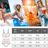 Traje de baño para mujer, bikini sexy, bikini brasileño de malla a rayas, conjunto de bikini para mujer, bañador de banda con escote en u - details 0