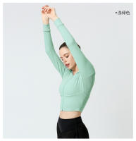 Chaquetas deportivas para mujer Tops con capucha de yoga con cremallera - details 12