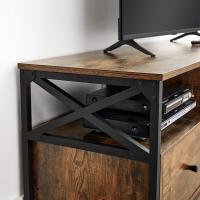 Mueble de Televisión de Estilo Industrial 3 Cajones 40 x 147 x 50 cm Acero Marrón Rústico - details 3