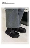 XINZIRAIN Zapatillas de plataforma alta clásicas de cabeza redonda antideslizantes suela de EVA mula de mujer zuecos de madera pareja - details 7