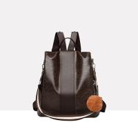 Mochila clásica de cuero sintético suave para mujer, Bolso multiusos a prueba de robo, versión coreana, novedad, envío directo - details 11