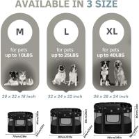 Cercado portátil para mascotas de 80x60x55cm, plegable, rectangular, sala de partos, nido para gatos, cabaña para gatos, casa para cachorros, casa cerrada para mascotas (negro) - details 2
