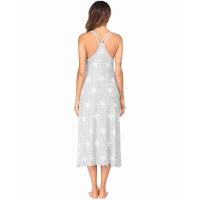 Primavera Verano Mujer Homewear Pijamas Vestido de tirantes Impreso Casa Casual Camisón Mujer - details 18