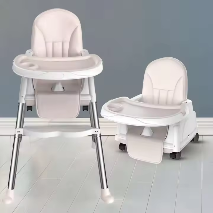La mesa alta multifuncional de diseño moderno puede proteger el asiento de comida para bebés, silla de comedor de metal para niños de escuela familiar - 1