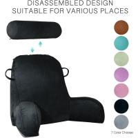 Cojín de lectura XL Almohada cervical extraíble para cama y sofá Almohada lumbar ideal para adultos con espuma viscoelástica Gris - details 14