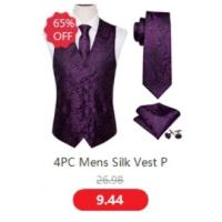 Chaleco S-5xl de 20 colores para hombre, chaleco ajustado de seda lisa, rosa, azul, negro, rojo, morado, blanco y caqui, chaqueta sin mangas Barry Wang - details 31