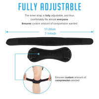 Correa para la rodilla para hombre y mujer, soporte para el dolor de la rótula, tendón, rodillera, corredor, puente, Tendonitis, senderismo, 1 par - details 8