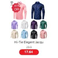 Chaleco de seda sólida para hombre, corbata de color champán, rosa, azul, verde, morado y rojo, gemelos de pañuelo, clips formales para boda y negocios - details 56