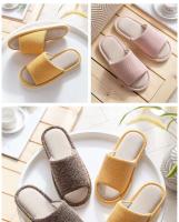 Zapatillas de lino de algodón para mujer, antideslizantes, para interior, acoplador para el hogar, plataforma de primavera y otoño, suelo de fondo suave durante todo el año - details 8