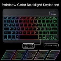 Funda para tableta Galaxy Tab A8, Funda con Teclado retroiluminado español arcoíris, para Samsung Galaxy Tab A8, 10,5 pulgadas, X200, X205, X207 - details 2