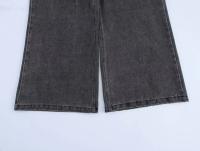 Cazadora vaquera corta + vaqueros de pernera ancha con pliegues drapeados, traje, blazer, casual Cuello con solapas, top de manga larga, pantalones sueltos - details 12