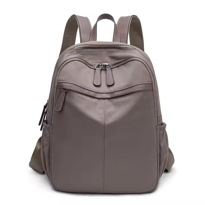 Mochila de mujer de calidad, pequeña, de cuero vegano Oxford, para viajes, escuela, senderismo. - 1