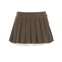 BUNO-Y2K Falda plisada de retazos de encaje para mujer, minifaldas coreanas Harajuku de cintura alta, ropa de calle informal, faldas acampanadas, novedad de 2025 - details 8