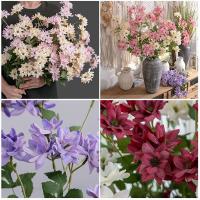 Flores de jazmín artificiales elegantes, tacto Real, simulación de seda hecha a mano, hermosa flor falsa, decoración de jardín - details 2