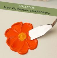 Paleta de Pintura al Óleo Set de 7 Herramientas de Artista Cuchillos de Paleta de Plástico con Mango de Madera Cuchillo de Acero Inoxidable Elástico Ideal para Pintar con Aceite Herramientas de Arte para Niños - details 3