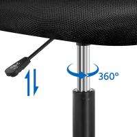 Silla Escritorio de Oficina Ergonómica Silla Giratoria Altura Ajustable sin Reposabrazos Asiento Malla Rosa - details 35