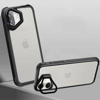 Funda de Cuero con Acrílico y Soporte Táctil para iP16 Pro Max 15 14 16 Plus - details 3