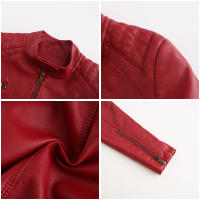 Chaqueta de cuero de imitación para mujer, abrigo de motociclista de moda, ropa de primavera y otoño - details 3