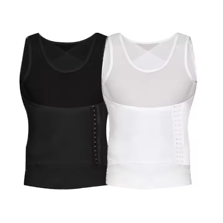 Corsé moldeador de vientre con ajuste de hebilla para hombre, corsé de cintura, vientre de pecho - 1
