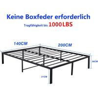Cama de Metal Moderna Marco de 140 x 200 cm Montaje Fácil Ideal para Adultos, Niños, Adolescentes - details 1