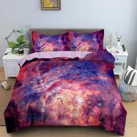 Funda de Edredón 3D Tema Espacial Microfibra Sencillo Doble Twin Queen King Tamaño 2/3 Piezas Juego de Ropa de Cama - details 3