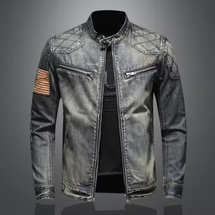 Chaquetas vaqueras de algodón para hombre, cortavientos Retro, ropa de moda, Otoño e Invierno - 1