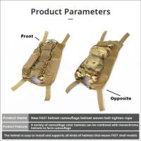 Accesorio de capucha para casco táctico de camuflaje, con cordón elástico - details 4