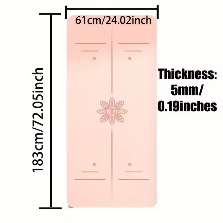 Esterilla antideslizante de TPE para entrenamiento de yoga y Pilates, 1 Unidad - 1