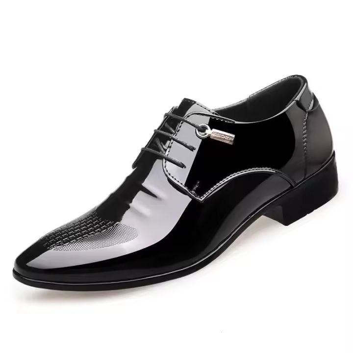 Zapato Social De Negocios Marrón, Zapatos Formales Negros Para Hombre, Traje Informal De Cuero Para Fiesta, Tendencia 20224, Elegante Y Clásico, Oficial Nuevo - 1