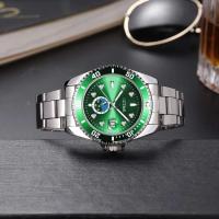 Reloj Deportivo de Acero con Correa de Cuero de Lujo Reloj de Cuarzo con Calendario para Hombres - details 13
