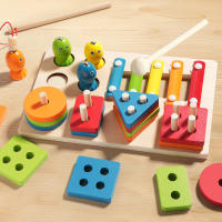 Juguete Educativo 3 en 1 para Niños, Juego de Pesca, columna de golf y Xilófono, Desarrollo de Colores, Formas y Música - details 4