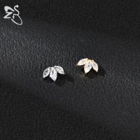 ZS 1 pieza de acero inoxidable, ancla dérmica para hombres y mujeres, lazo con flor, piercing dérmico con cristal CZ, microperforación dérmica que se oculta en la piel. - details 17