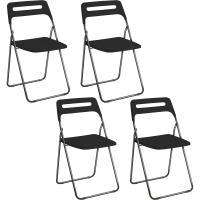Silla Plegable para Ahorrar Espacio, Silla de Comedor para Interior y Exterior con Estructura de Acero, 42x38x78 cm (Blanco, 6) - details 16