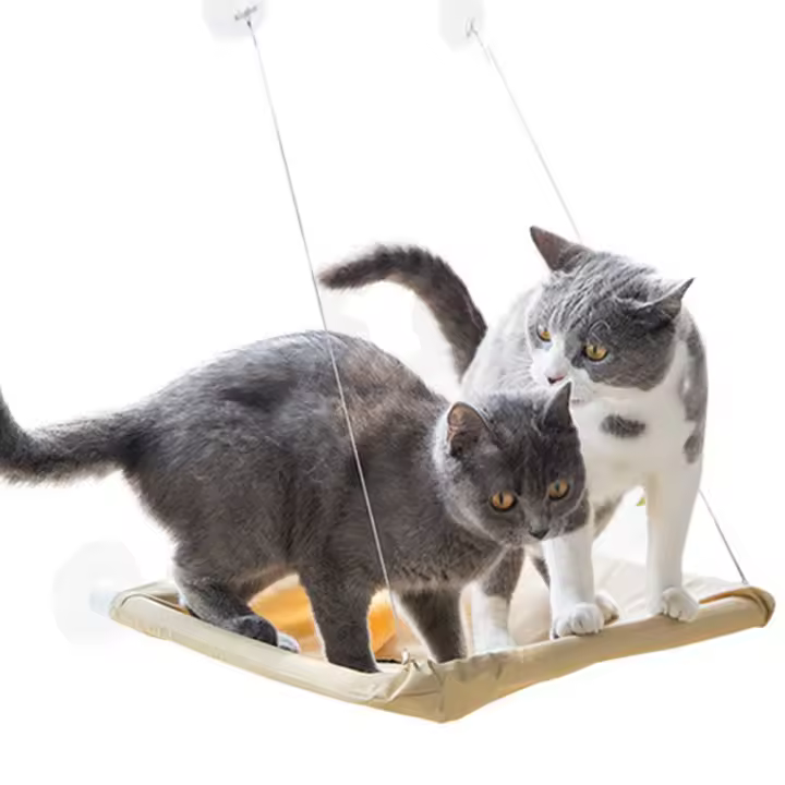 Hamacas para Gatos Percha de Ventana Cama de Gato Montada en la Ventana Ahorradora de Espacio con Ventosas para Mascotas - 1