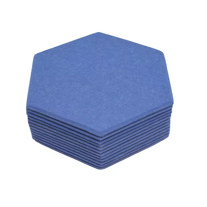Paneles acústicos hexagonales autoadhesivos, espuma acústica de 12 piezas, aislamiento acústico, pared insonorizada de alta densidad para decoración de pared - 1