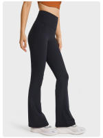 SHINBENE Pantalones de Yoga Casuales para Mujer 32" Cintura Alta de Nailon con Bolsillo Oculto Leggings con Apertura Flare para Deporte y Trabajo - details 8