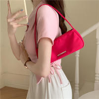 Bolso Oxford de hombro para mujer, diseño Retro, pequeño bolso con cremallera, bolso de mujer de Color sólido con asa superior - details 8