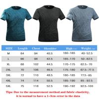 Pack 5 Camisetas de hombre deporte de verano manga corta rápido seco alto elástico ligero transpirable fitness running baloncesto camiseta - details 0