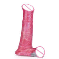 Y-2209L consolador hueco de silicona masculino cubierta de pene extendida y agrandada, juguete sexual para adultos - details 11