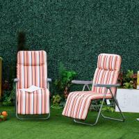 Plegables de Jardín Sillas de Gravedad Cero de Acero con Cojín Acolchado Respaldo Ajustable en 5 Posiciones y Reposapiés 60x75x50-102 cm Rayas Azul - details 10