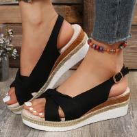 Sandalias de tacón de cuña para mujer, zapatos de verano - details 0