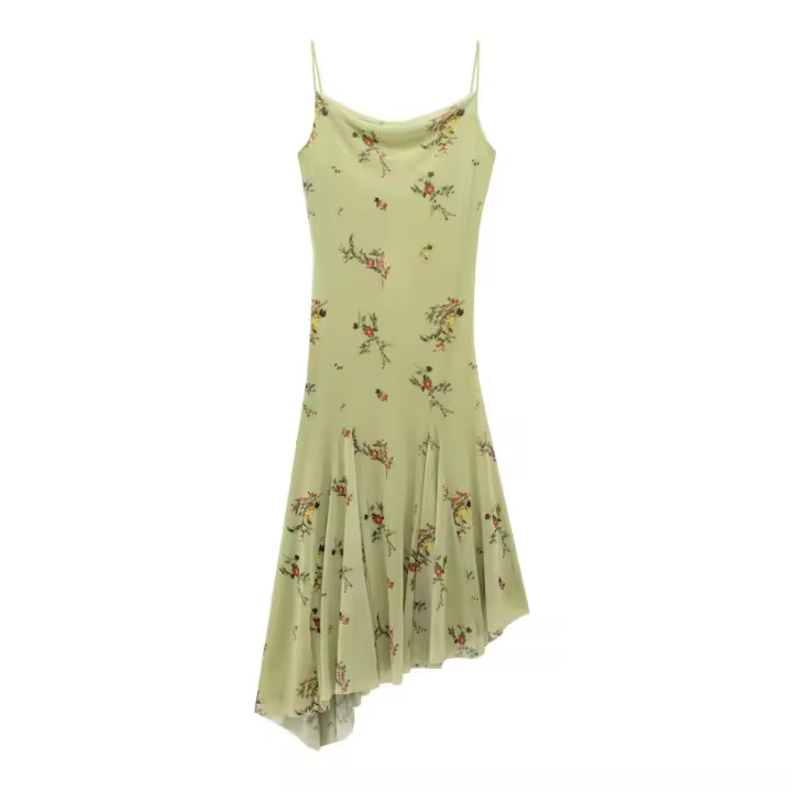 Moda clásica personalizada para mujer, midi de malla estampada - 1