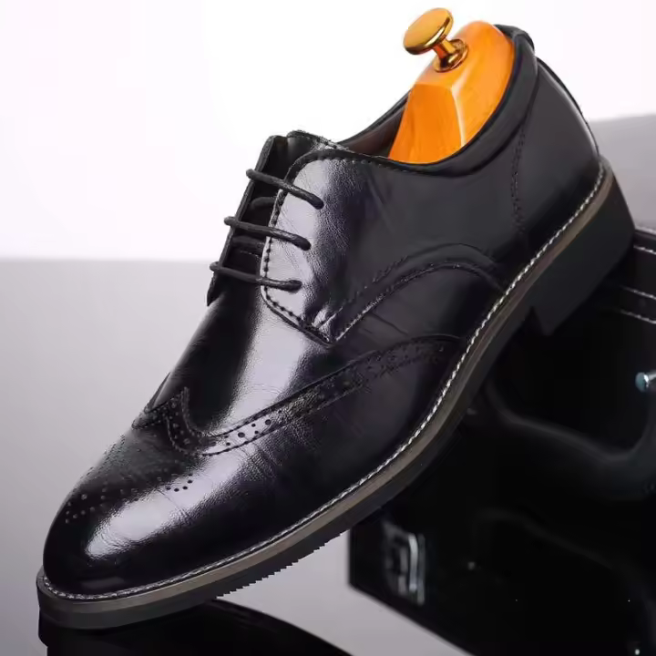 Derby Italy Mocassin Shoos ropa formal para hombre de alta calidad Zapatos de cuero Oxford Block - 1