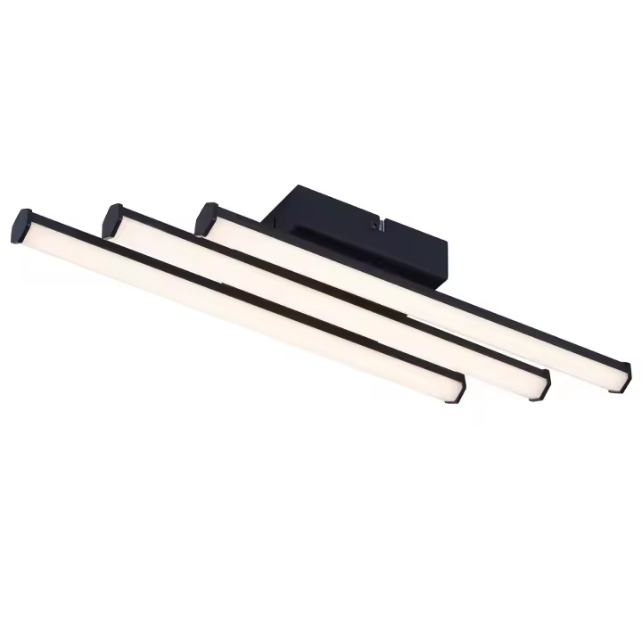 CBJKTX Lámpara de techo para salón dormitorio moderna color negro 18W diseño interior cocina lámpara LED de luz blanca 3000K - 1