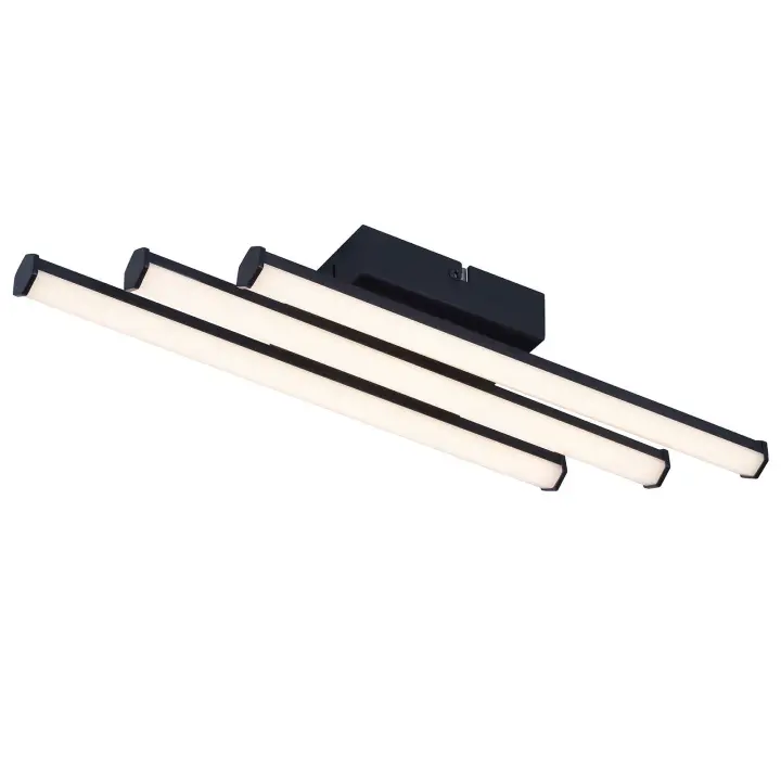 CBJKTX Lámpara de techo para salón dormitorio moderna color negro 18W diseño interior cocina lámpara LED de luz blanca 3000K - 1