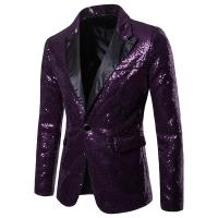 Traje de Fiesta Brillante para Hombres Chaquetas de Lentejuelas con Botones - details 6